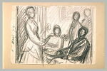 Etude pour le portrait de la famille Dubourg, image 2/2