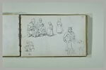 Femme et enfants ; enfant assis ; homme jouant de l'orgue, image 2/2