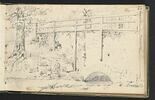 Femme lavant son linge au bord d'une rivière, à Provins, image 1/2