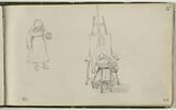 Petite fille debout ; peintre à son chevalet, image 1/2
