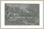 Berger et bergère conduisant un troupeau, image 2/2