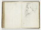 Tête d'homme vu de profil tournée vers la gauche, Pierre de Saint-Aubin (1700-1755), image 2/2
