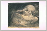 Figure de spectre portant la main droite à son front : 'Madame La Mort', image 2/2
