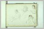 Etudes de figures lisant, écrivant, cousant, vues à mi-corps, image 2/2
