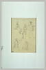 Feuille de croquis de costumes masculins du XVIè siècle, image 2/2