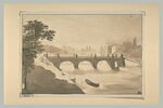 Vue de la Seine à Paris, avec Notre-Dame et l'Assemblée Nationale, image 2/2