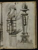 Elément architecturé et torchère sculptée du dôme de Sant'Ivo alla Sapienza à Rome, image 2/2