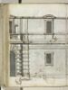 Partie d'une façade d'un palais avec porte à décor de bossage, surmontée d'un balcon à balustrade., image 1/2