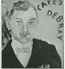'Le café Debray' : portrait d'homme en buste portant un noeud papillon, image 2/2