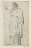 Homme barbu drapé à l'antique, debout, de profil à gauche, image 1/2