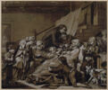 Etude pour le paralytique soigné par ses enfants, image 3/3