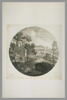 Paysage avec deux voyageurs et diverses constructions dont des aqueducs, image 2/2