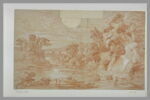 Paysage avec une cascade et personnages, image 2/2