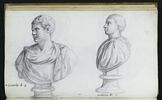 Deux bustes représentant l'un 'A. CARACALLA' ; l'autre 'GALLIENO', image 1/3