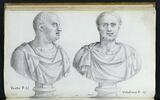 Deux bustes représentant l'un 'VITELLO' ; l'autre 'VOLUSIANO', image 1/3