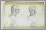 Deux bustes représentant l'un 'CLAUDIO' ; l'autre 'M. ANTONIO', image 3/3