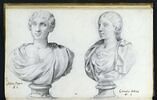 Deux bustes représentant l'un 'SABINA POPPEA' ; l'autre 'CORNELIA SABINA', image 1/3