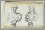 Deux bustes représentant l'un 'SABINA POPPEA' ; l'autre 'CORNELIA SABINA', image 3/3