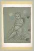 Enfant assis de trois quarts à gauche, le visage de face, image 2/2