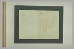 Personnage près d'un cheval et note manuscrites au verso, image 1/2