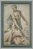 Hercule nu, debout tient la massue avec laquelle il a frappé Cacus étendu, image 2/2