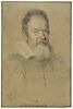 Portrait de Galilée : en buste, cheveux courts, barbe blanche et moustaches, image 1/2