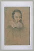 Portrait de Galilée : en buste, cheveux courts, barbe blanche et moustaches, image 2/2
