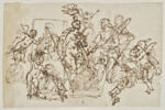 Vénus implorant Jupiter ; cinq études de putti ou d'amours, image 1/2