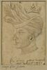 Portrait de Louis II, roi de Naples, de profil, coiffé, et couronné, image 1/4