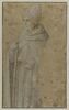 Figure d'évêque tenant un bâton et un livre : saint Augustin, image 1/2
