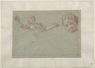 Tête d'enfant, de face, et jeune homme nu, tenant un anneau, image 1/2