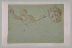 Tête d'enfant, de face, et jeune homme nu, tenant un anneau, image 2/2
