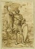 Saint Georges, debout, tenant un étendard et un bouclier timbrés d'une croix, image 1/2