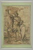 Saint Georges, debout, tenant un étendard et un bouclier timbrés d'une croix, image 2/2