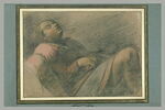 Jeune garçon endormi, et genoux d'une autre figure, image 2/2