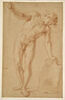 Jeune homme nu, debout, de face, s'appuyant sur un rocher et tenant un bâton, image 1/2