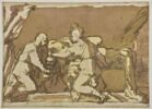 Judith mettant la tête d'Holopherne dans le sac tenu par sa servante, image 1/3