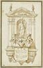 Projet d'autel avec la statue de saint Jean l'Evangéliste, image 1/2
