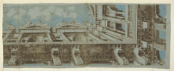 Décor d'architecture en trompe-l'oeil pour un plafond, image 1/2