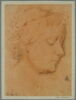 Tête d'une jeune fille, de profil à droite, les yeux clos, image 2/2