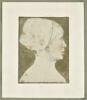 Jeune femme, en buste, de trois quarts de dos, en coiffe blanche, image 1/2