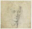 Etude d'une tête de jeune femme, vue de trois quarts, image 2/2
