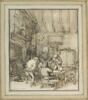 Tablée de paysans dans un cabaret, image 1/2
