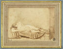 Jeune homme nu, endormi, étendu sur une couverture, image 1/3