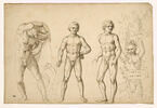 Trois figures d'Hercule jeune, une nymphe changée en saule, un satyre, image 1/2