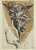 Un ange portant une couronne et une palme, et étude d'un torse et d'un bras, image 2/2
