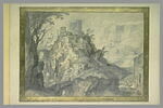 Esquisse de la vue du Temple de la Sibylle à Tivoli, image 2/2