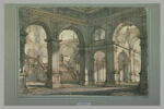 Vue en perspective du vestibule d'un palais, image 2/2