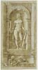 Statue d'Apollon dans une niche, avec, devant, deux hommes vus en buste, image 1/2