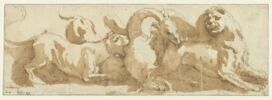 Etude de frise animalière (lions et dragons), image 1/2